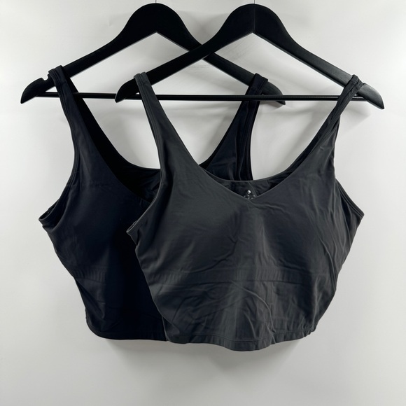 Tops - Brandless Athletic Tank Tops with Built-In Shelf Bra 2-Pack Black & Charcoal